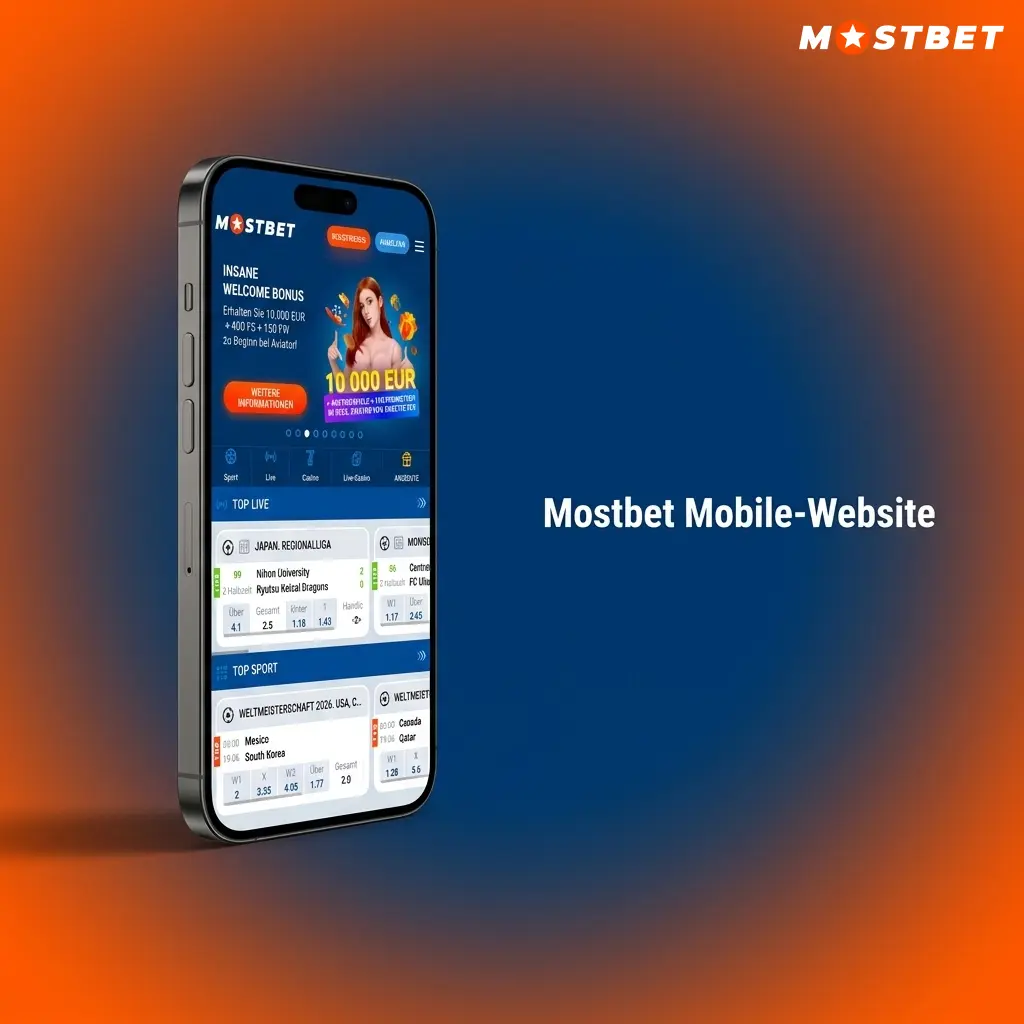 Mostbet mobile Website im Browser – keine Installation nötig, voller Zugriff auf Wetten und Casino