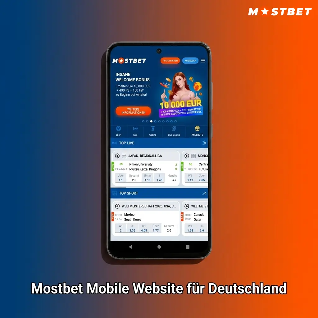 Mostbet mobile Website Deutschland – responsives Design für Smartphones und Tablets ohne App-Download
