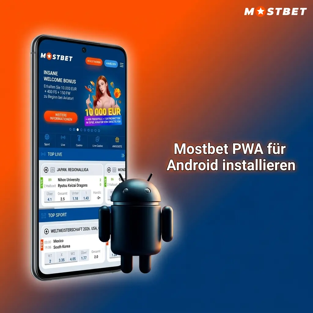 Mostbet PWA auf Android installieren – Schritt-für-Schritt-Anleitung für Smartphones und Tablets