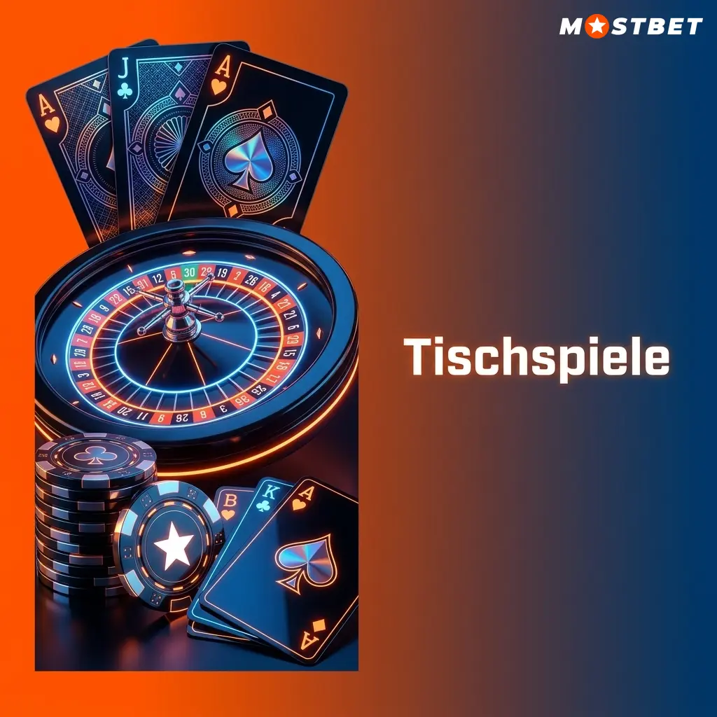 Tischspiele im Mostbet Casino: Blackjack, Roulette, Baccarat und Poker mit hohen RTP-Werten