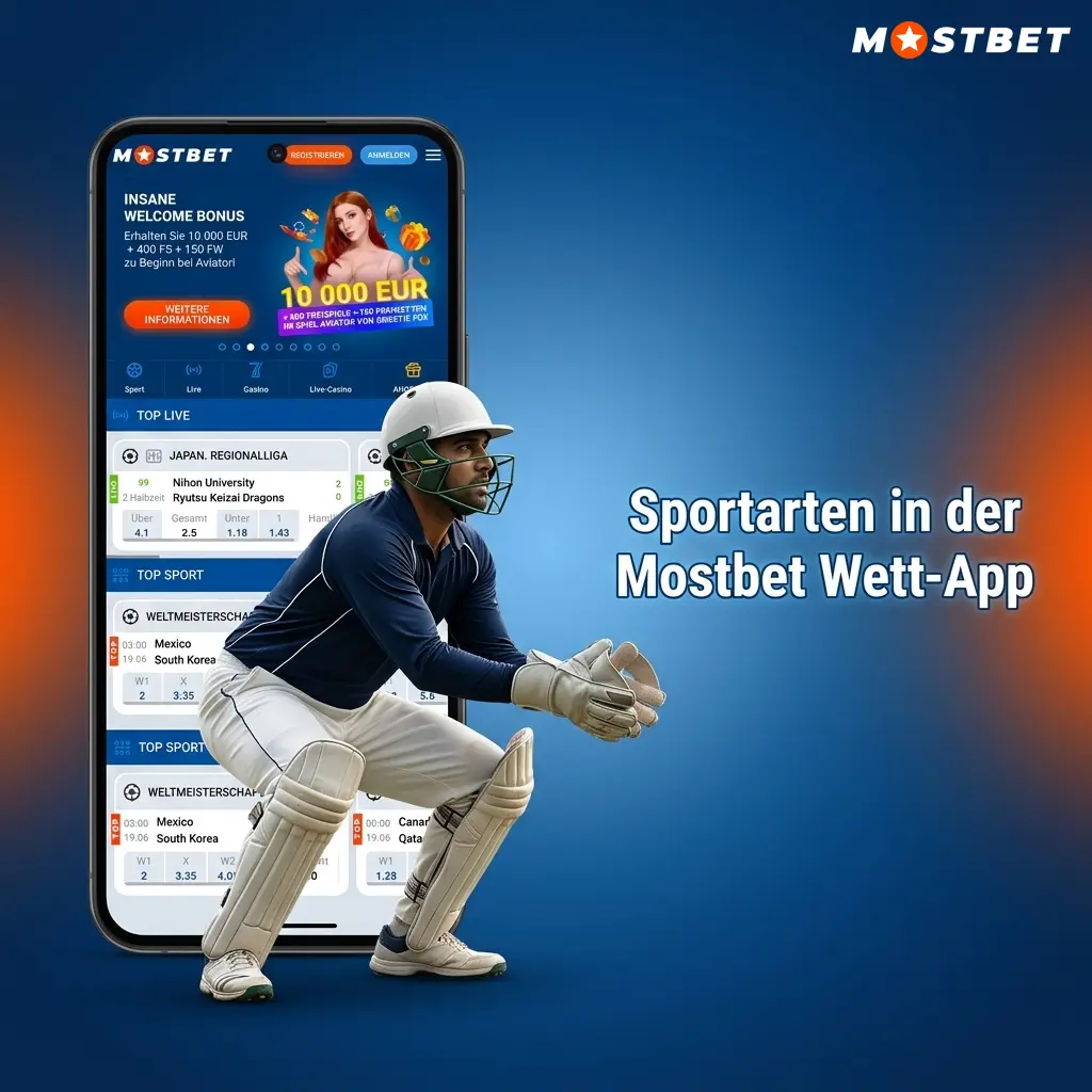 Mostbet Wett-App Sportarten: Fußball, Tennis, Basketball, Eishockey, Handball, Esports und mehr für deutsche Nutzer